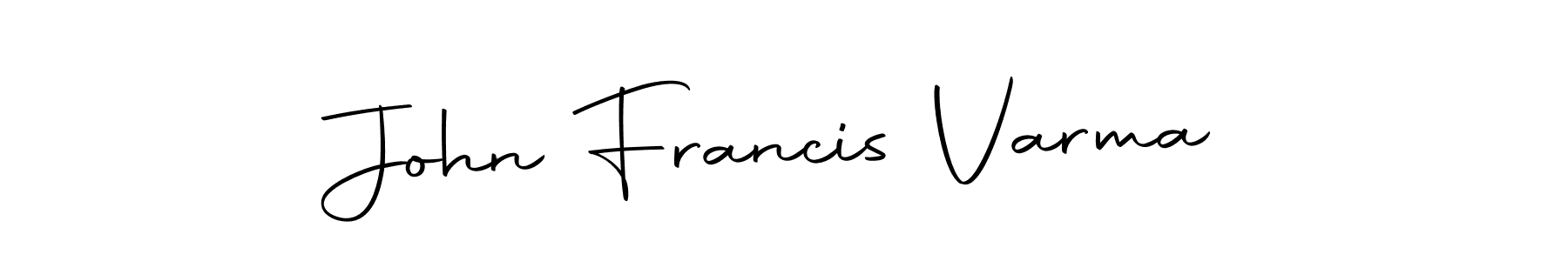 Use a signature maker to create a handwritten signature online. With this signature software, you can design (Autography-DOLnW) your own signature for name John Francis Varma. John Francis Varma signature style 10 images and pictures png