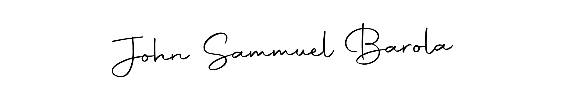 You should practise on your own different ways (Autography-DOLnW) to write your name (John Sammuel Barola) in signature. don't let someone else do it for you. John Sammuel Barola signature style 10 images and pictures png