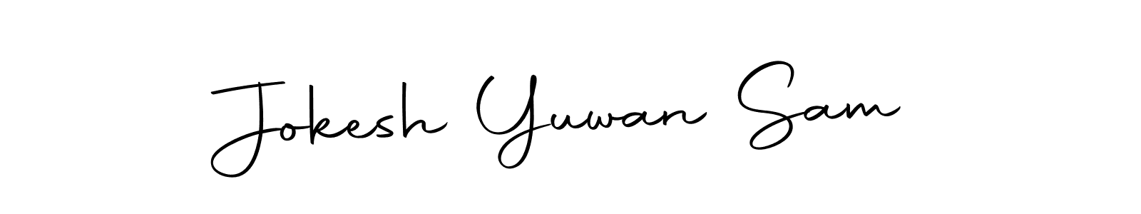 Create a beautiful signature design for name Jokesh Yuwan Sam. With this signature (Autography-DOLnW) fonts, you can make a handwritten signature for free. Jokesh Yuwan Sam signature style 10 images and pictures png