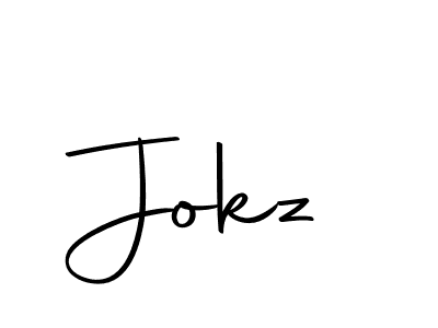 How to make Jokz name signature. Use Autography-DOLnW style for creating short signs online. This is the latest handwritten sign. Jokz signature style 10 images and pictures png