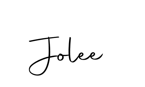 Use a signature maker to create a handwritten signature online. With this signature software, you can design (Autography-DOLnW) your own signature for name Jolee. Jolee signature style 10 images and pictures png