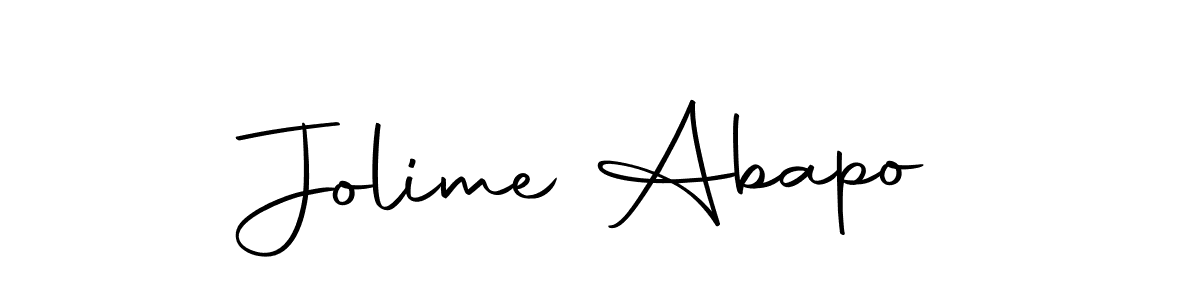 How to make Jolime Abapo signature? Autography-DOLnW is a professional autograph style. Create handwritten signature for Jolime Abapo name. Jolime Abapo signature style 10 images and pictures png