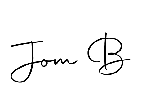 Create a beautiful signature design for name Jom B. With this signature (Autography-DOLnW) fonts, you can make a handwritten signature for free. Jom B signature style 10 images and pictures png