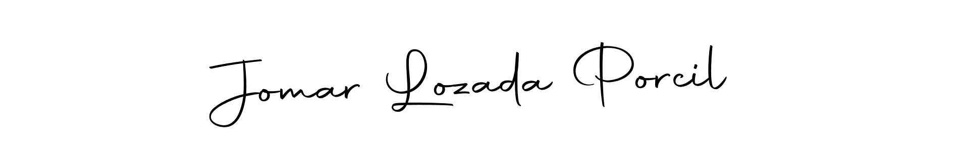 Create a beautiful signature design for name Jomar Lozada Porcil. With this signature (Autography-DOLnW) fonts, you can make a handwritten signature for free. Jomar Lozada Porcil signature style 10 images and pictures png
