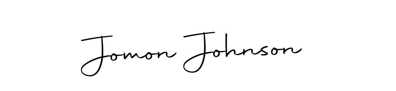 The best way (Autography-DOLnW) to make a short signature is to pick only two or three words in your name. The name Jomon Johnson include a total of six letters. For converting this name. Jomon Johnson signature style 10 images and pictures png