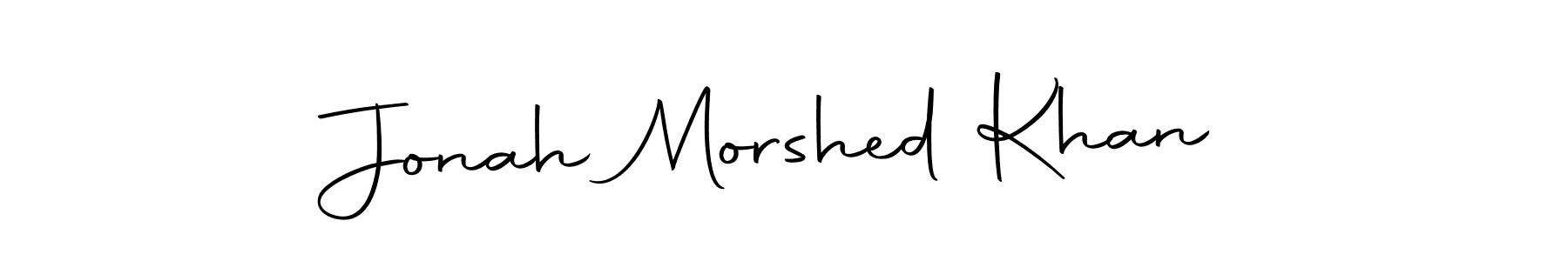 How to make Jonah Morshed Khan name signature. Use Autography-DOLnW style for creating short signs online. This is the latest handwritten sign. Jonah Morshed Khan signature style 10 images and pictures png