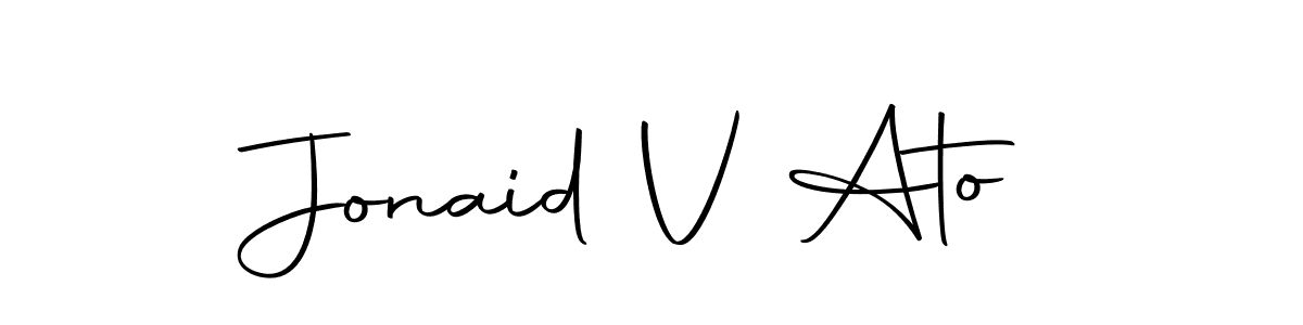 if you are searching for the best signature style for your name Jonaid V Ato. so please give up your signature search. here we have designed multiple signature styles  using Autography-DOLnW. Jonaid V Ato signature style 10 images and pictures png