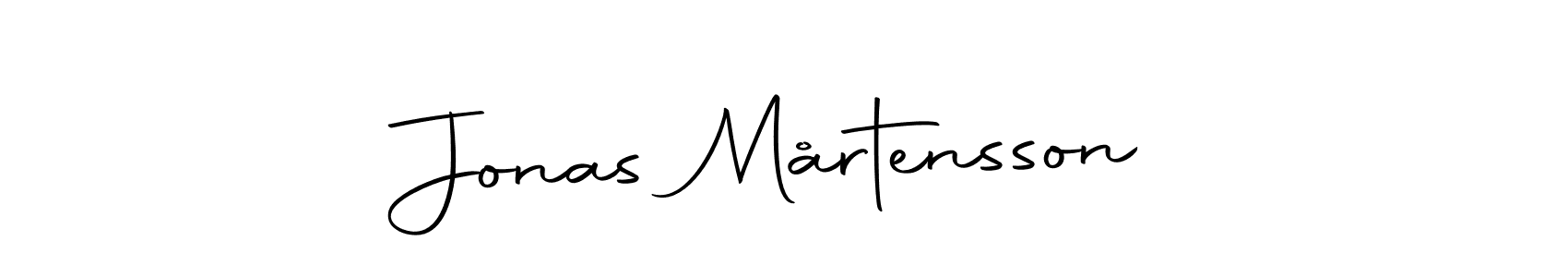 How to make Jonas Mårtensson name signature. Use Autography-DOLnW style for creating short signs online. This is the latest handwritten sign. Jonas Mårtensson signature style 10 images and pictures png