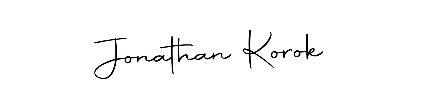Design your own signature with our free online signature maker. With this signature software, you can create a handwritten (Autography-DOLnW) signature for name Jonathan Korok. Jonathan Korok signature style 10 images and pictures png