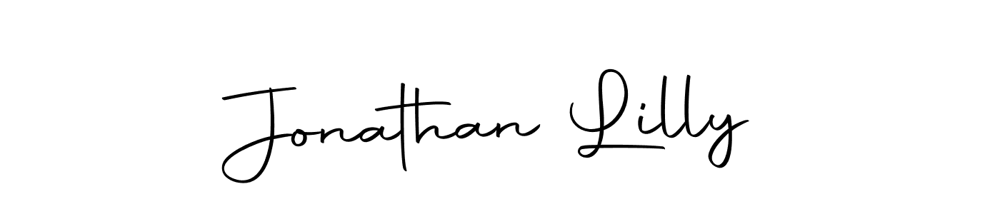 How to make Jonathan Lilly name signature. Use Autography-DOLnW style for creating short signs online. This is the latest handwritten sign. Jonathan Lilly signature style 10 images and pictures png