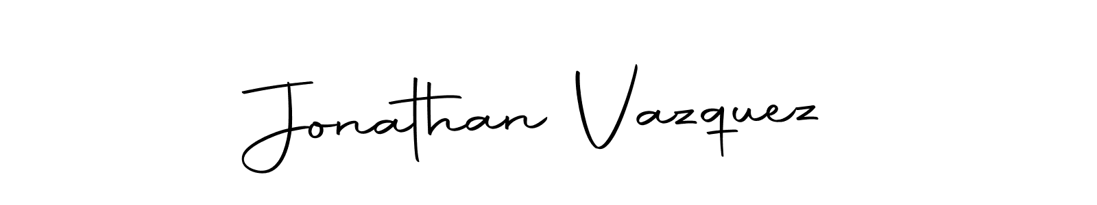 How to make Jonathan Vazquez name signature. Use Autography-DOLnW style for creating short signs online. This is the latest handwritten sign. Jonathan Vazquez signature style 10 images and pictures png