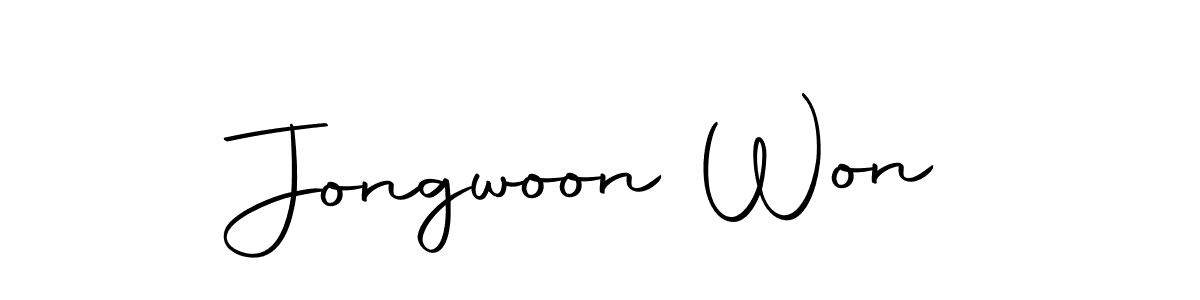 Design your own signature with our free online signature maker. With this signature software, you can create a handwritten (Autography-DOLnW) signature for name Jongwoon Won. Jongwoon Won signature style 10 images and pictures png