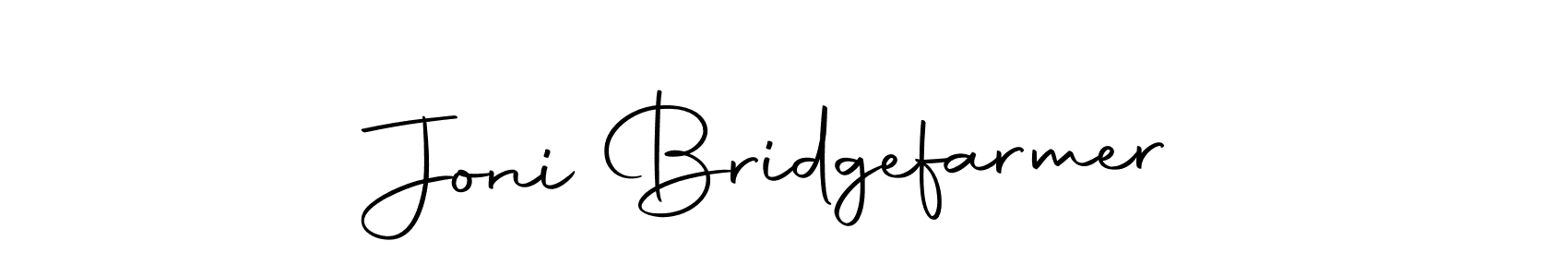 Make a beautiful signature design for name Joni Bridgefarmer. Use this online signature maker to create a handwritten signature for free. Joni Bridgefarmer signature style 10 images and pictures png