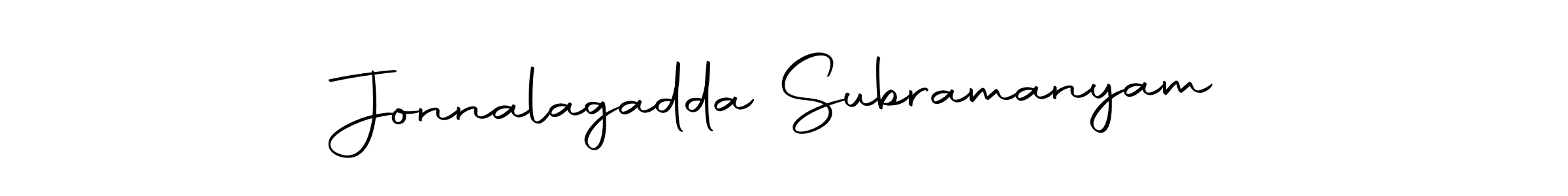 Make a beautiful signature design for name Jonnalagadda Subramanyam. With this signature (Autography-DOLnW) style, you can create a handwritten signature for free. Jonnalagadda Subramanyam signature style 10 images and pictures png