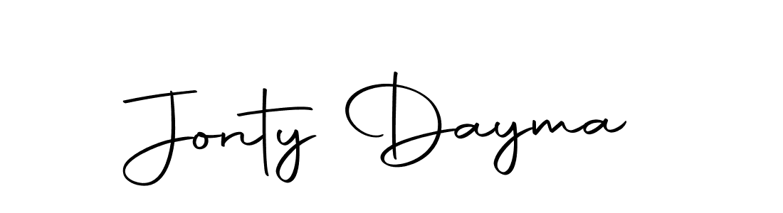 How to make Jonty Dayma name signature. Use Autography-DOLnW style for creating short signs online. This is the latest handwritten sign. Jonty Dayma signature style 10 images and pictures png