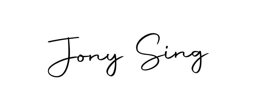 Create a beautiful signature design for name Jony Sing. With this signature (Autography-DOLnW) fonts, you can make a handwritten signature for free. Jony Sing signature style 10 images and pictures png