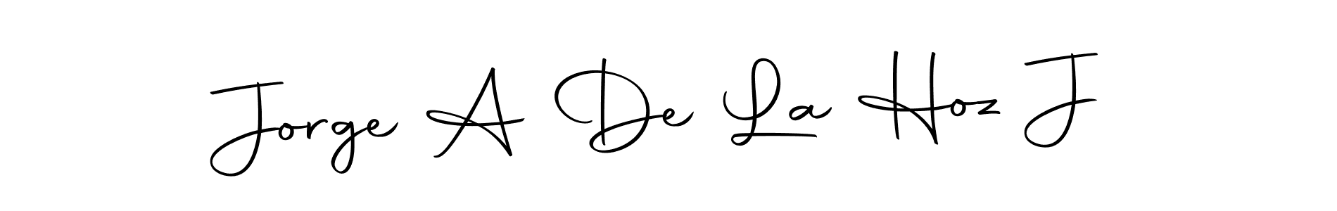 Jorge A De La Hoz J stylish signature style. Best Handwritten Sign (Autography-DOLnW) for my name. Handwritten Signature Collection Ideas for my name Jorge A De La Hoz J. Jorge A De La Hoz J signature style 10 images and pictures png