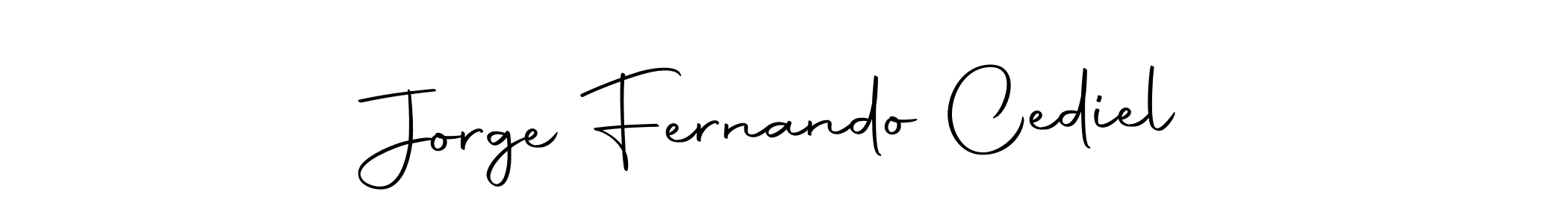 You should practise on your own different ways (Autography-DOLnW) to write your name (Jorge Fernando Cediel) in signature. don't let someone else do it for you. Jorge Fernando Cediel signature style 10 images and pictures png