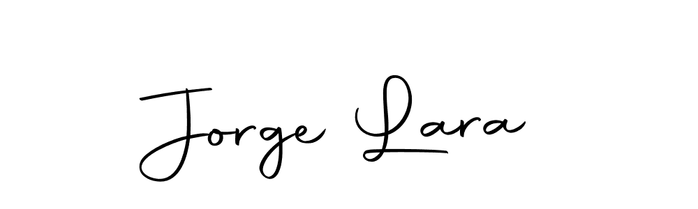 How to make Jorge Lara name signature. Use Autography-DOLnW style for creating short signs online. This is the latest handwritten sign. Jorge Lara signature style 10 images and pictures png