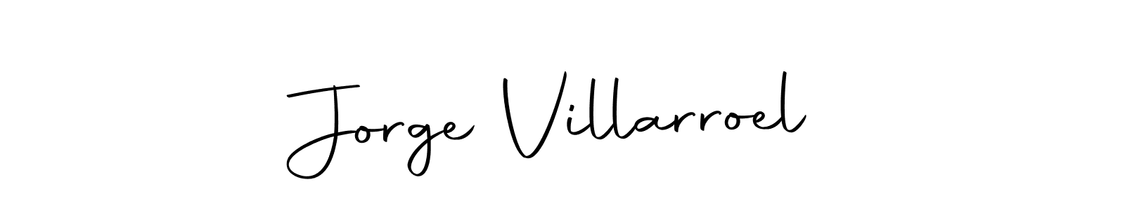 Create a beautiful signature design for name Jorge Villarroel. With this signature (Autography-DOLnW) fonts, you can make a handwritten signature for free. Jorge Villarroel signature style 10 images and pictures png