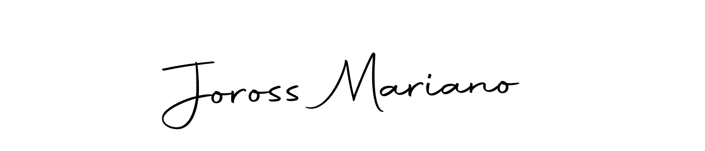 The best way (Autography-DOLnW) to make a short signature is to pick only two or three words in your name. The name Joross Mariano include a total of six letters. For converting this name. Joross Mariano signature style 10 images and pictures png