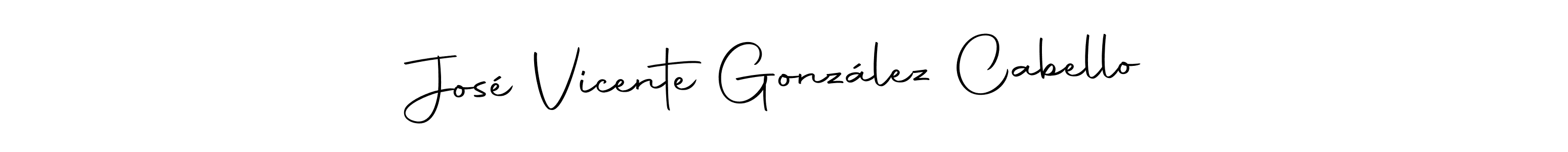 The best way (Autography-DOLnW) to make a short signature is to pick only two or three words in your name. The name José Vicente González Cabello include a total of six letters. For converting this name. José Vicente González Cabello signature style 10 images and pictures png
