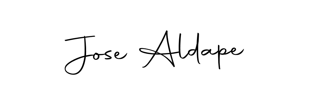 Design your own signature with our free online signature maker. With this signature software, you can create a handwritten (Autography-DOLnW) signature for name Jose Aldape. Jose Aldape signature style 10 images and pictures png