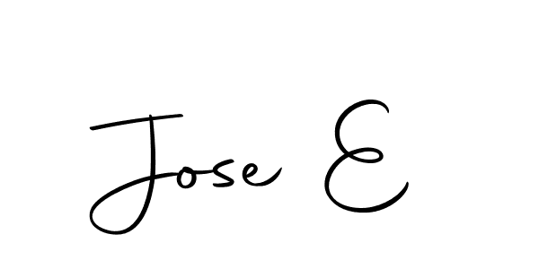 Create a beautiful signature design for name Jose E. With this signature (Autography-DOLnW) fonts, you can make a handwritten signature for free. Jose E signature style 10 images and pictures png