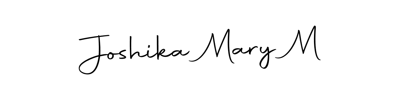 Joshika Mary M stylish signature style. Best Handwritten Sign (Autography-DOLnW) for my name. Handwritten Signature Collection Ideas for my name Joshika Mary M. Joshika Mary M signature style 10 images and pictures png