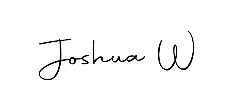 How to make Joshua W name signature. Use Autography-DOLnW style for creating short signs online. This is the latest handwritten sign. Joshua W signature style 10 images and pictures png