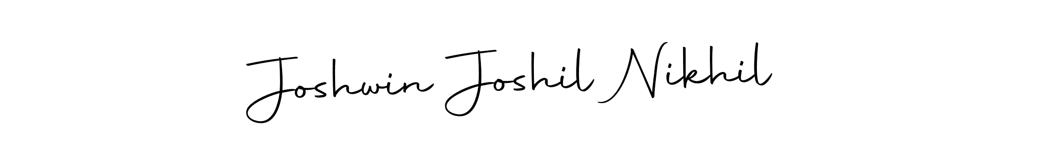 The best way (Autography-DOLnW) to make a short signature is to pick only two or three words in your name. The name Joshwin Joshil Nikhil include a total of six letters. For converting this name. Joshwin Joshil Nikhil signature style 10 images and pictures png