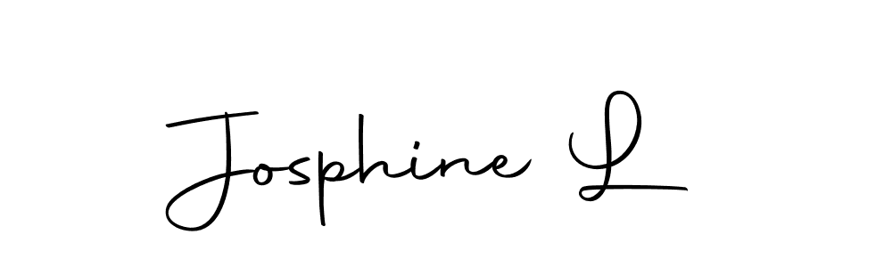 How to make Josphine L name signature. Use Autography-DOLnW style for creating short signs online. This is the latest handwritten sign. Josphine L signature style 10 images and pictures png