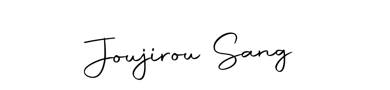 The best way (Autography-DOLnW) to make a short signature is to pick only two or three words in your name. The name Joujirou Sang include a total of six letters. For converting this name. Joujirou Sang signature style 10 images and pictures png