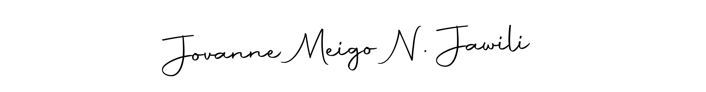 Design your own signature with our free online signature maker. With this signature software, you can create a handwritten (Autography-DOLnW) signature for name Jovanne Meigo N. Jawili. Jovanne Meigo N. Jawili signature style 10 images and pictures png