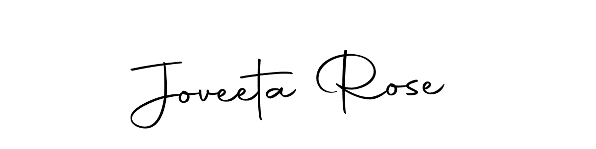 How to make Joveeta Rose name signature. Use Autography-DOLnW style for creating short signs online. This is the latest handwritten sign. Joveeta Rose signature style 10 images and pictures png