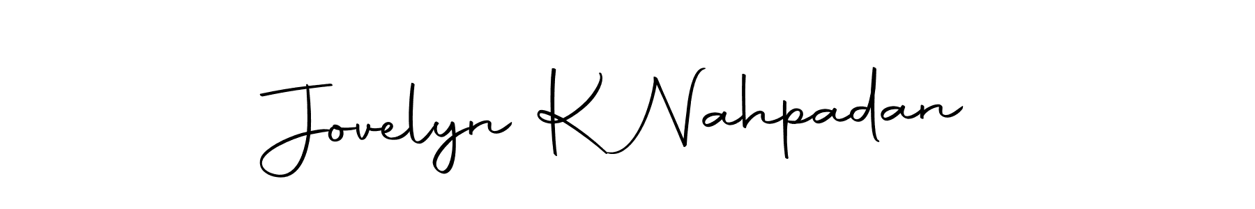 Use a signature maker to create a handwritten signature online. With this signature software, you can design (Autography-DOLnW) your own signature for name Jovelyn K Nahpadan. Jovelyn K Nahpadan signature style 10 images and pictures png