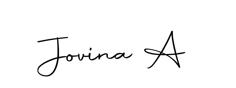 Make a beautiful signature design for name Jovina A. Use this online signature maker to create a handwritten signature for free. Jovina A signature style 10 images and pictures png