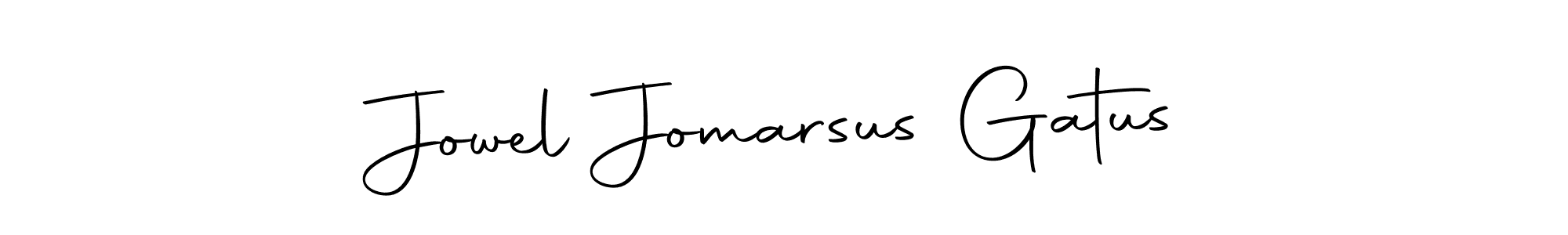 How to make Jowel Jomarsus Gatus name signature. Use Autography-DOLnW style for creating short signs online. This is the latest handwritten sign. Jowel Jomarsus Gatus signature style 10 images and pictures png