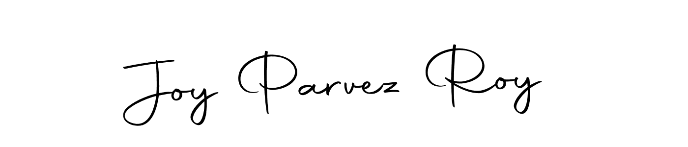 How to make Joy Parvez Roy name signature. Use Autography-DOLnW style for creating short signs online. This is the latest handwritten sign. Joy Parvez Roy signature style 10 images and pictures png