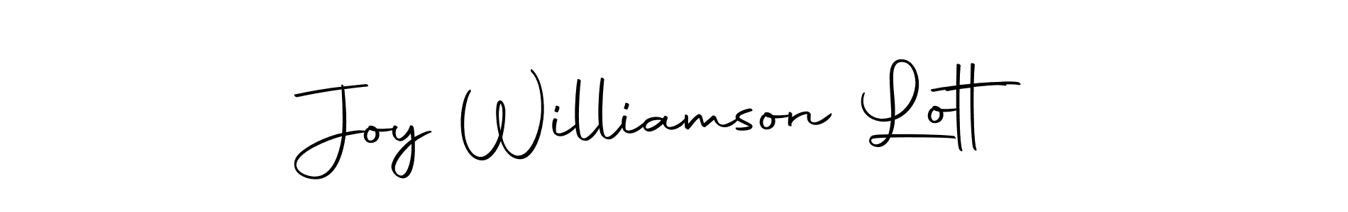 Design your own signature with our free online signature maker. With this signature software, you can create a handwritten (Autography-DOLnW) signature for name Joy Williamson Lott. Joy Williamson Lott signature style 10 images and pictures png