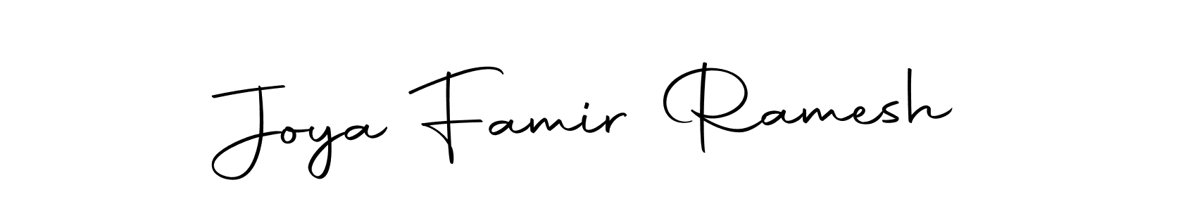 Make a beautiful signature design for name Joya Famir Ramesh. Use this online signature maker to create a handwritten signature for free. Joya Famir Ramesh signature style 10 images and pictures png