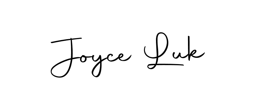 Design your own signature with our free online signature maker. With this signature software, you can create a handwritten (Autography-DOLnW) signature for name Joyce Luk. Joyce Luk signature style 10 images and pictures png