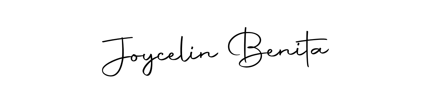 How to make Joycelin Benita name signature. Use Autography-DOLnW style for creating short signs online. This is the latest handwritten sign. Joycelin Benita signature style 10 images and pictures png