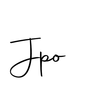 Create a beautiful signature design for name Jpo. With this signature (Autography-DOLnW) fonts, you can make a handwritten signature for free. Jpo signature style 10 images and pictures png