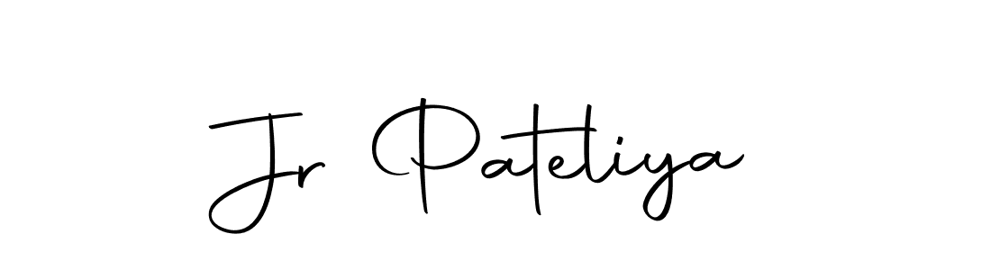 How to make Jr Pateliya name signature. Use Autography-DOLnW style for creating short signs online. This is the latest handwritten sign. Jr Pateliya signature style 10 images and pictures png