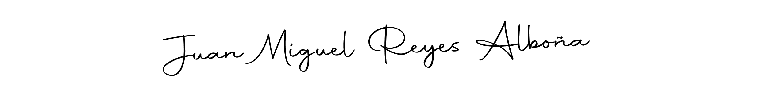 Create a beautiful signature design for name Juan Miguel Reyes Alboña. With this signature (Autography-DOLnW) fonts, you can make a handwritten signature for free. Juan Miguel Reyes Alboña signature style 10 images and pictures png