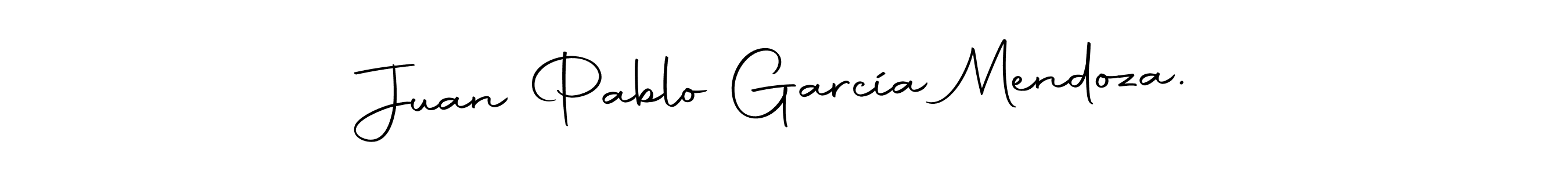 Design your own signature with our free online signature maker. With this signature software, you can create a handwritten (Autography-DOLnW) signature for name Juan Pablo García Mendoza.. Juan Pablo García Mendoza. signature style 10 images and pictures png