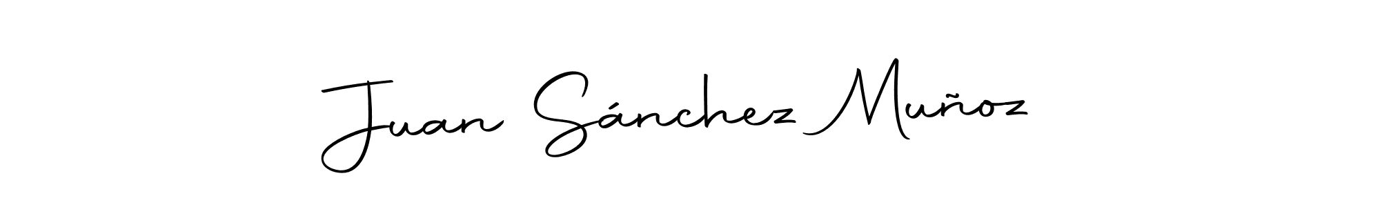 How to make Juan Sánchez Muñoz name signature. Use Autography-DOLnW style for creating short signs online. This is the latest handwritten sign. Juan Sánchez Muñoz signature style 10 images and pictures png