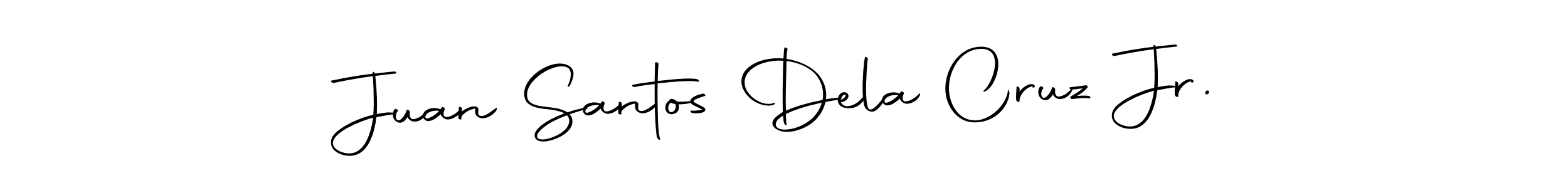 How to make Juan Santos Dela Cruz Jr. name signature. Use Autography-DOLnW style for creating short signs online. This is the latest handwritten sign. Juan Santos Dela Cruz Jr. signature style 10 images and pictures png