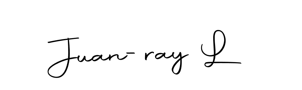 Use a signature maker to create a handwritten signature online. With this signature software, you can design (Autography-DOLnW) your own signature for name Juan-ray L. Juan-ray L signature style 10 images and pictures png